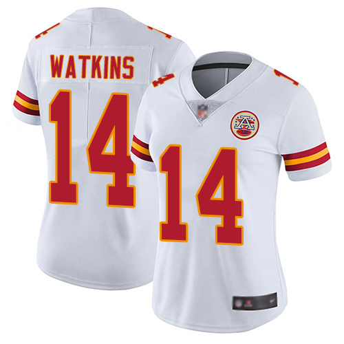 Women Kansas City Chiefs #14 Watkins Sammy White Vapor Untouchable Limited Player Football Nike NFL Jersey->youth nfl jersey->Youth Jersey